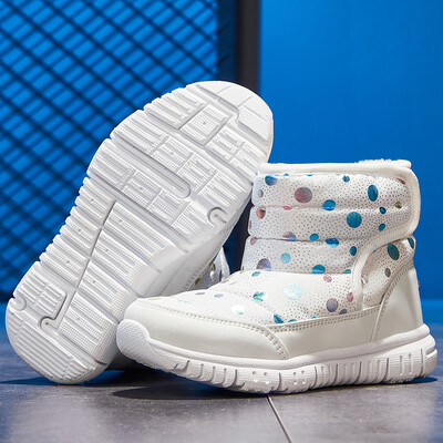 Zimske tople krznene čizme za snijeg Dječje crne krznene cipele za djevojčice Neklizajuća vodootporna dječja obuća Dječje tenisice Cipele za bebe Ružičasta