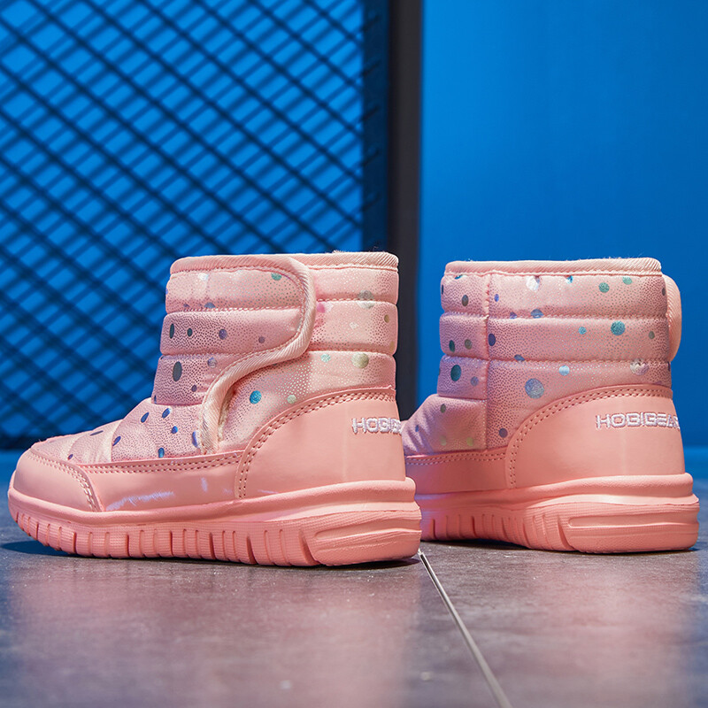 Zimske tople krznene čizme za snijeg Dječje crne krznene cipele za djevojčice Neklizajuća vodootporna dječja obuća Dječje tenisice Cipele za bebe Ružičasta