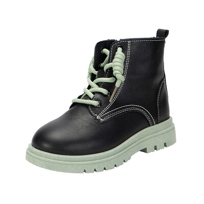 Νέες φθινοπωρινές και χειμερινές νέες κοντές μπότες Παιδικές μονόχρωμες μπότες Κοριτσίστικες μπότες μόδας Παπούτσια για παιδιά 10 έως 12 ετών