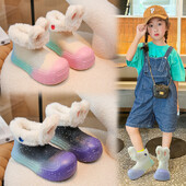 Дутики Platvorm Laste lumesaabas Talvesaabas Uus soe tüdrukute nahast saapad Mood poiste puuvillane jalats Külmakindel vabaajajalats
