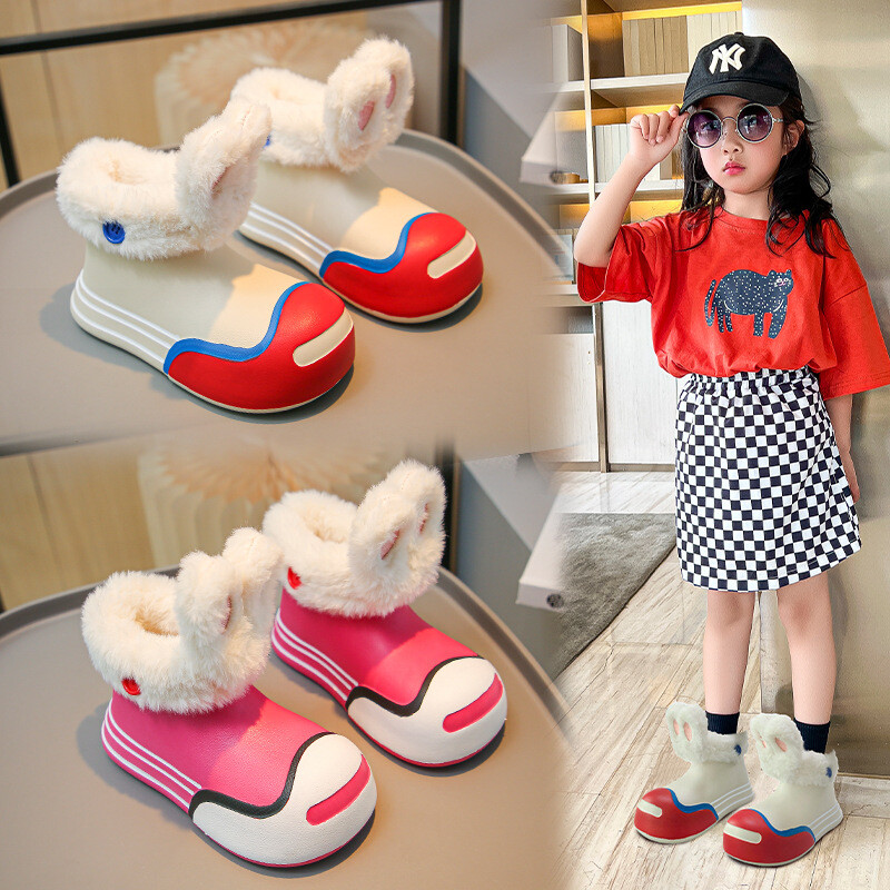 Дутики Platvorm Laste lumesaabas Talvesaabas Uus soe tüdrukute nahast saapad Mood poiste puuvillane jalats Külmakindel vabaajajalats