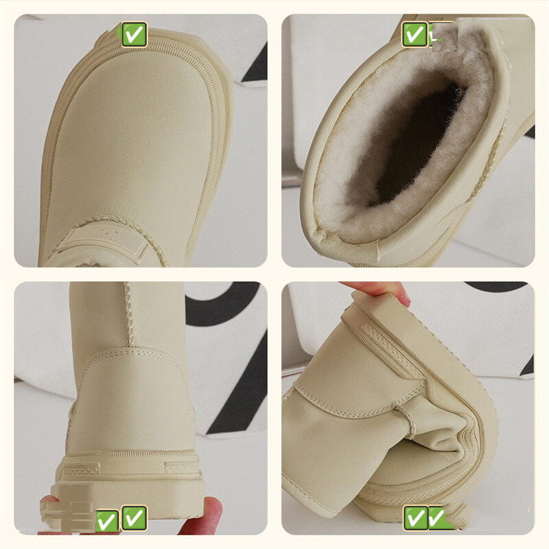 Детски ботуши за сняг Мода за момичета Изчистен стил Топли плюшени зимни ботуши Момчета Мека подметка Ботуши за сняг на открито Размер 26-37