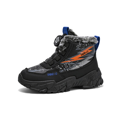 Νέες παιδικές μπότες χιονιού Μοντέρνα, όλα τα ταιριαστά παιδικά, χειμωνιάτικα παχιά βαμβακερά παπούτσια με μεσαία μπλούζα ζεστό κορίτσι για αγόρι, Αντιολισθητική μπότα ανθεκτική στη φθορά