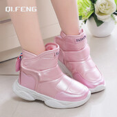 Slatke djevojke Tople plišane čizme za snijeg Studenti Zimske Svestrane visoke cipele Dječji modni trendovi Pamučna obuća