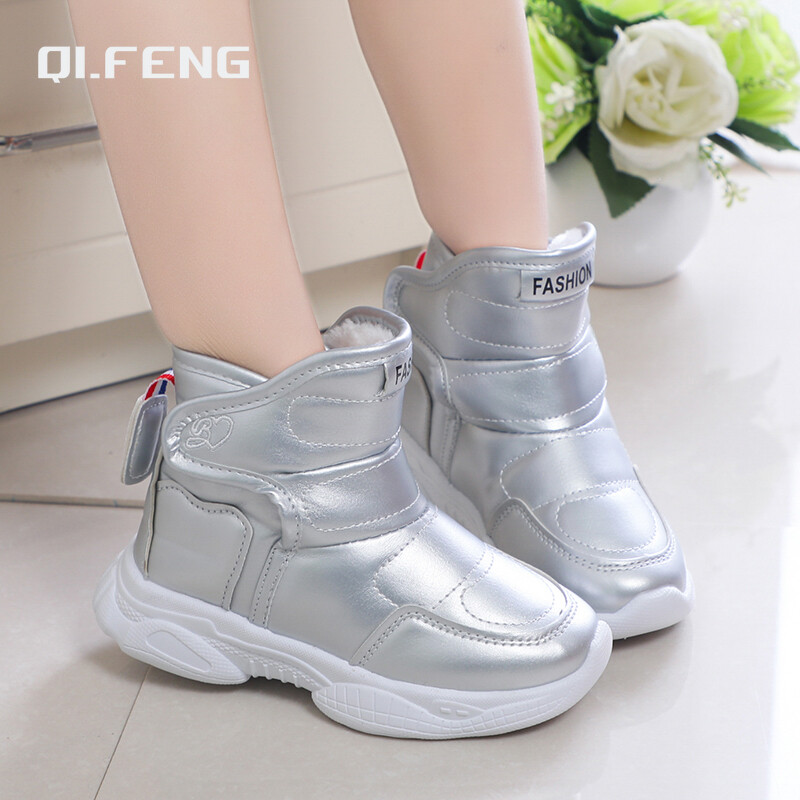 Slatke djevojke Tople plišane čizme za snijeg Studenti Zimske Svestrane visoke cipele Dječji modni trendovi Pamučna obuća