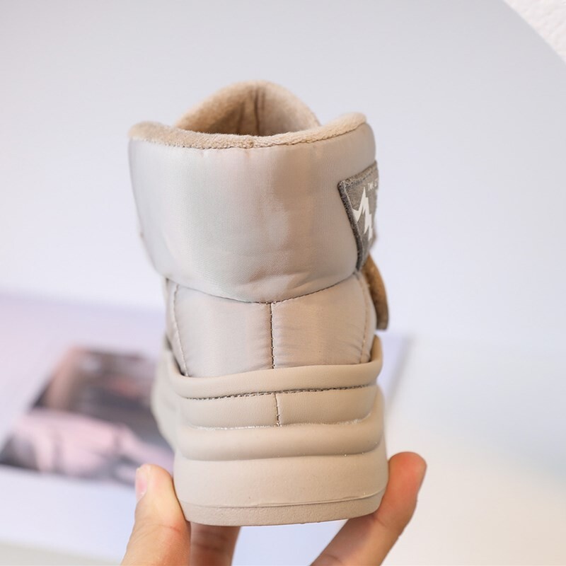 Cizme de zăpadă pentru copii 2024, pantofi noi de iarnă pentru copii, cu nod fluture, impermeabile, caldă, pluș, modă, cizme pentru fete, prințesă, UE 22-37