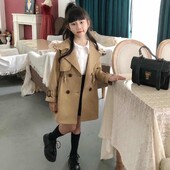 Moodsad tüdrukute ülerõivad, uued pikkade varrukatega tuulepluus, lasteriided, sügisene paksud, soojad riided 4–12-aastastele teismelistele, tüdrukutele, mantlid S39