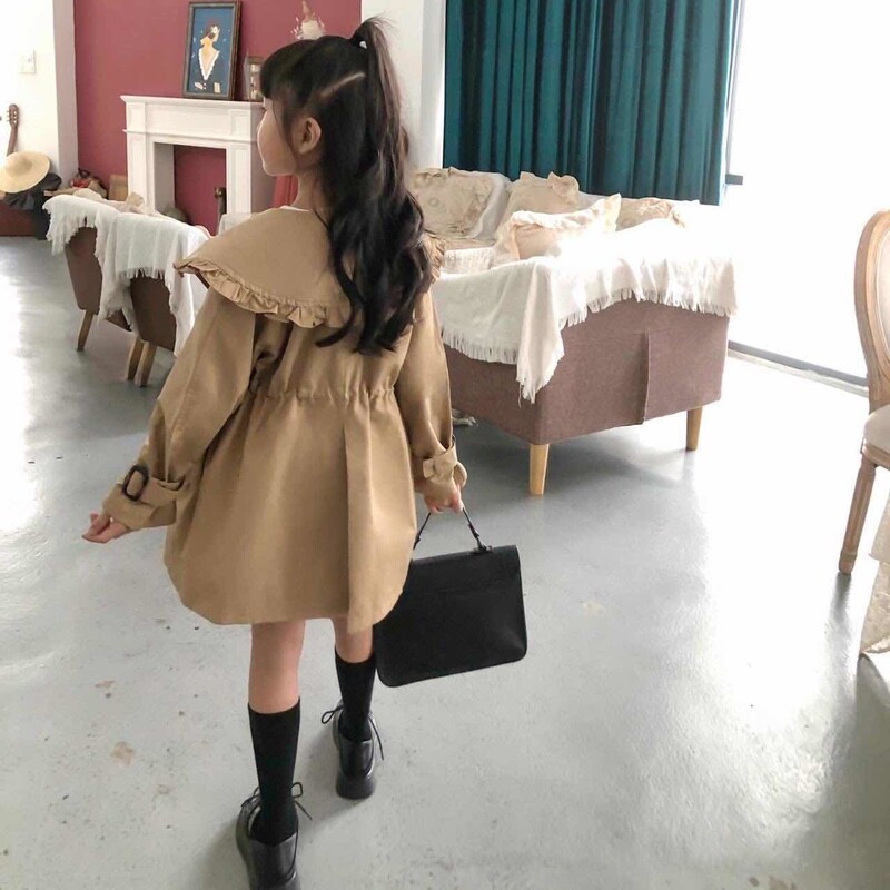 Moodsad tüdrukute ülerõivad, uued pikkade varrukatega tuulepluus, lasteriided, sügisene paksud, soojad riided 4–12-aastastele teismelistele, tüdrukutele, mantlid S39