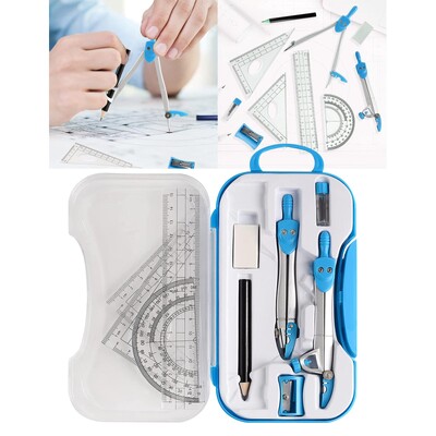 Set de kit de geometrie matematică, raportor, riglă triunghiulară, școlarizare pentru redactarea acasă