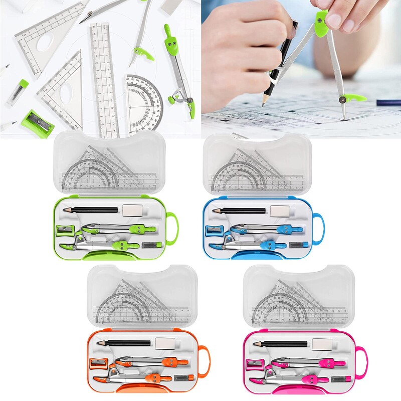 Set de kit de geometrie matematică, raportor, riglă triunghiulară, școlarizare pentru redactarea acasă