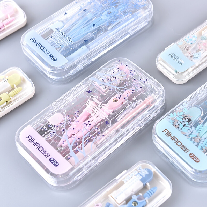 8 vienā profesionāls zīmēšanas kompass ar 0,7 mm svina uzpildīšanu matemātikas ģeometrijas rīki, aplis, skolas piederumu kancelejas piederumu komplekts skolēniem