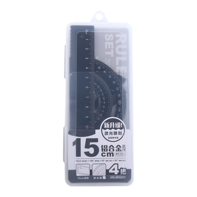 Elevi Busolă de birou goală Matematică Geometrie Rigle metalice Examinare Papetarie Materiale pentru redactare Set de rigle din aluminiu