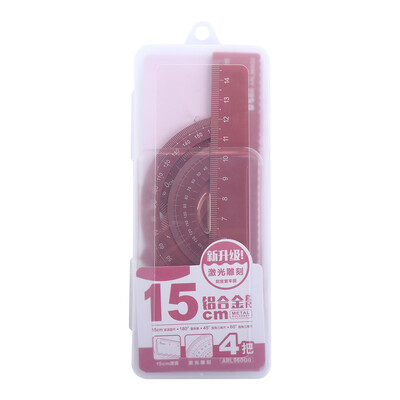 Elevi Busolă de birou goală Matematică Geometrie Rigle metalice Examinare Papetarie Materiale pentru redactare Set de rigle din aluminiu