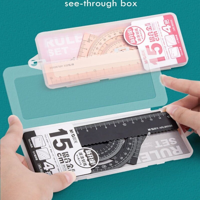 Elevi Busolă de birou goală Matematică Geometrie Rigle metalice Examinare Papetarie Materiale pentru redactare Set de rigle din aluminiu