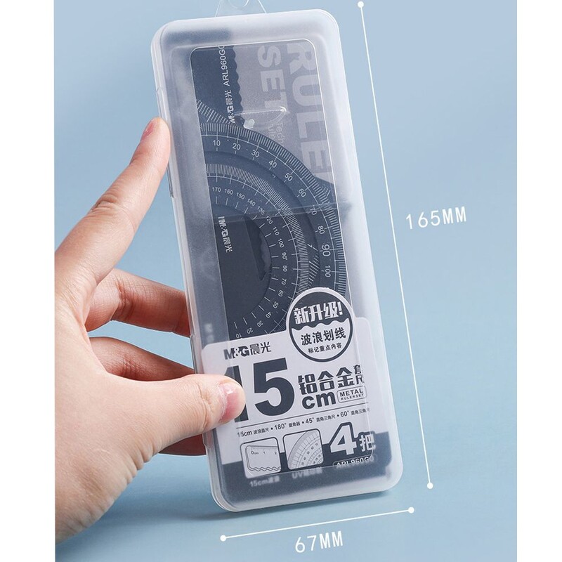 Elevi Busolă de birou goală Matematică Geometrie Rigle metalice Examinare Papetarie Materiale pentru redactare Set de rigle din aluminiu