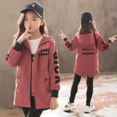 Laste Trench Coat Pusad jakk 4 6 8 10 12 13 aastat Teismeliste poiste Tüdrukute Rõivad 2022 Tagasi kooli Sügisene ülerõivad Lastele