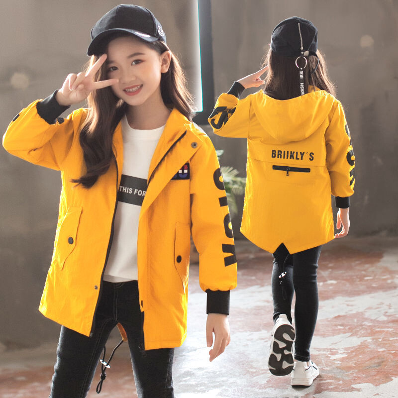 Laste Trench Coat Pusad jakk 4 6 8 10 12 13 aastat Teismeliste poiste Tüdrukute Rõivad 2022 Tagasi kooli Sügisene ülerõivad Lastele