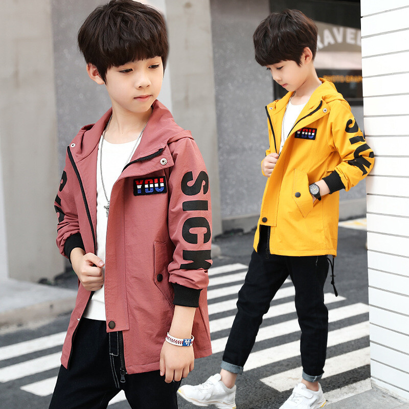 Laste Trench Coat Pusad jakk 4 6 8 10 12 13 aastat Teismeliste poiste Tüdrukute Rõivad 2022 Tagasi kooli Sügisene ülerõivad Lastele