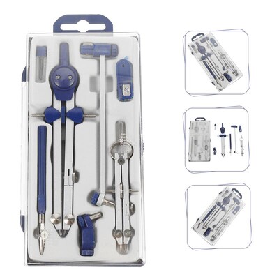 Instrumente de busolă de desen Instrument de desenare multi-practică matematică profesională set cutie de geometrie funcțională pentru predare consumabile de busolă