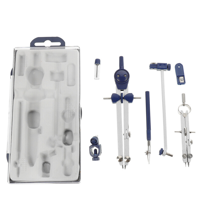 Instrumente de busolă de desen Instrument de desenare multi-practică matematică profesională set cutie de geometrie funcțională pentru predare consumabile de busolă