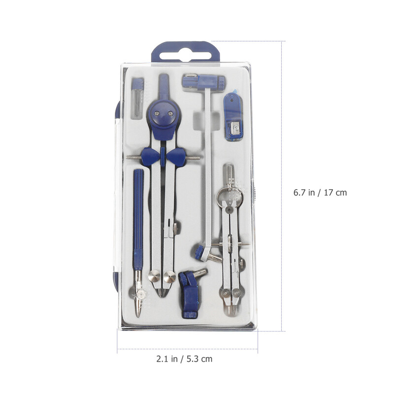 Instrumente de busolă de desen Instrument de desenare multi-practică matematică profesională set cutie de geometrie funcțională pentru predare consumabile de busolă