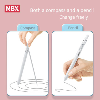 NBX Compass Pencil Σχολικό Εργαλείο Σχεδίου Χάρακας Γόμα Σετ Επαγγελματικές Πυξίδες Μαθηματικής Γεωμετρίας Κιτ χαρτικά Προμήθειες 0,7mm