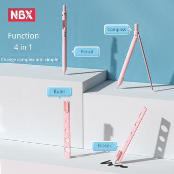 NBX Compass Pencil Σχολικό Εργαλείο Σχεδίου Χάρακας Γόμα Σετ Επαγγελματικές Πυξίδες Μαθηματικής Γεωμετρίας Κιτ χαρτικά Προμήθειες 0,7mm