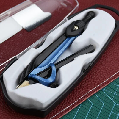 Professionaalsed matemaatika geomeetria pliiatsimustriga metallkompassid Kooliõpilased joonistavad joonistusringi tööriistatarbed kirjatarbed