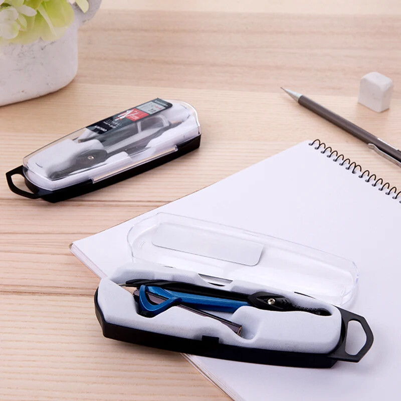 Professionaalsed matemaatika geomeetria pliiatsimustriga metallkompassid Kooliõpilased joonistavad joonistusringi tööriistatarbed kirjatarbed