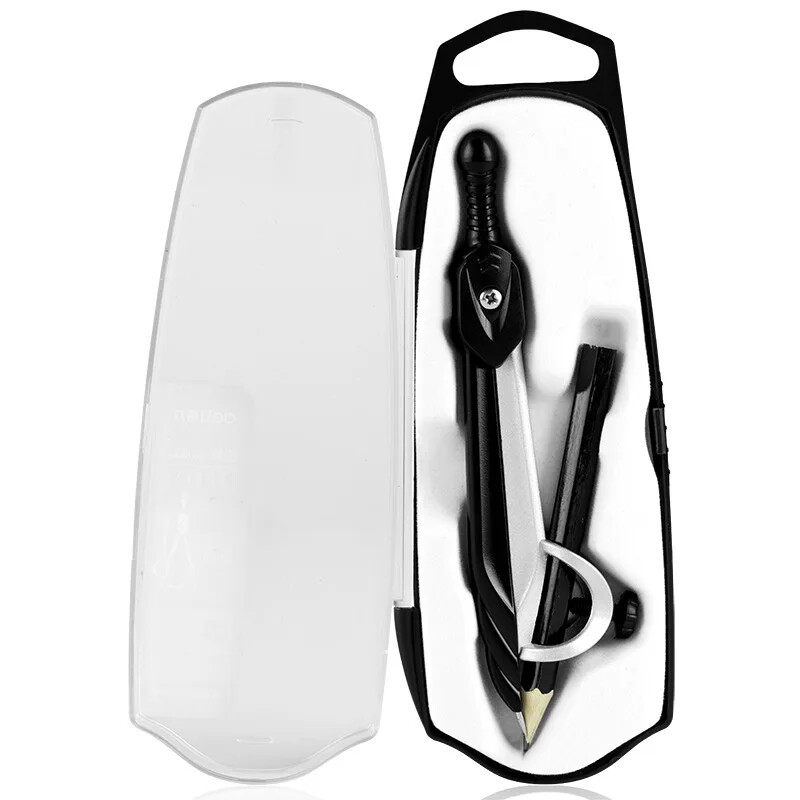 Professionaalsed matemaatika geomeetria pliiatsimustriga metallkompassid Kooliõpilased joonistavad joonistusringi tööriistatarbed kirjatarbed