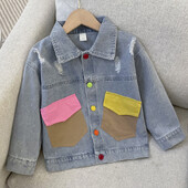 Beebitopsid Lapsed jakid tüdrukutele Trench-mantlid Kevad-sügis teksariided Lasteriided Teismeliste Kostüümid 4 6 8 10 12 aastat