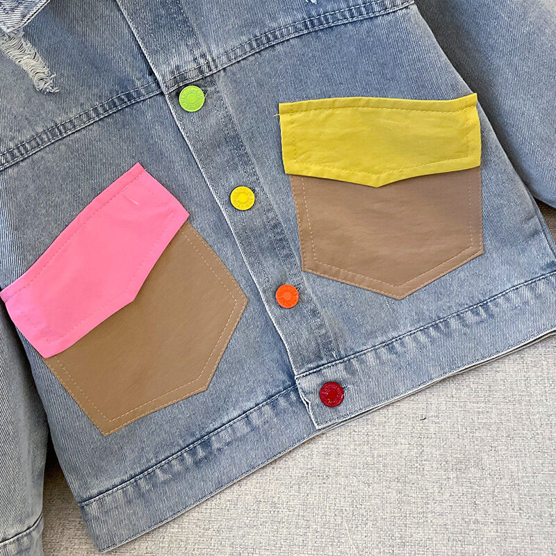 Beebitopsid Lapsed jakid tüdrukutele Trench-mantlid Kevad-sügis teksariided Lasteriided Teismeliste Kostüümid 4 6 8 10 12 aastat