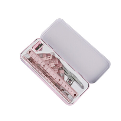 8 în 1 Compas Riglă Kit Geometrie Instrumente de desen Costum de pictură Matematică Student Papetarie Creion/Rglă/Geramă/Ascuțitoare