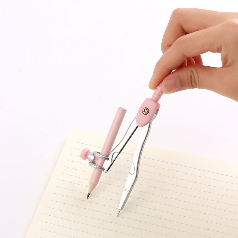 Kolm ühes metallist tsingisulamist kompassikomplekt, 2B pliiats, joonistusmõõtur, eemaldatav pliiats, teritajaga, õpilaste tooted 2218