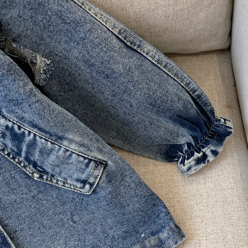 Beebi jakid tüdrukutele Trench-mantlid Kevad-sügis teksariided Lasteriided teismelistele Kostüümid 4 6 7 8 10 12 aastat