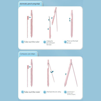 Професионален компас с механичен молив Математика Геометрия Инструменти за рисуване Консумативи за ученици Учители Дизайнери Работници