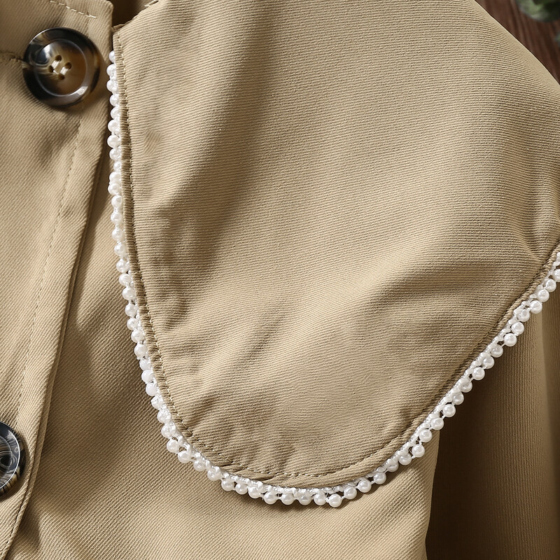 Laste Trench-mantlid tüdrukutele Joped Kool Preppy Kevad-Sügisrõivad Lasteriided Teismelistele Kostüümid 6 8 10 12 aastat