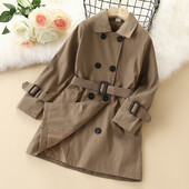 Βρεφικό Παιδικό Μακρύ Μπουφάν για Κορίτσια Παλτό Φθινόπωρο Παιδικά Ρούχα για Εφήβους Ανεμοδαρμένα Κοστούμια Σχολική καμπαρντίνα 6 8 10 12 ετών