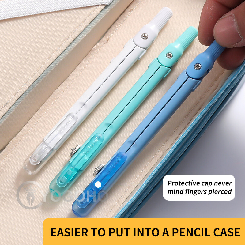 M&G pildspalvas formas metāla kompasa ģeometrijas komplekts ar mehānisko zīmuļa precizitātes kompasa slēdzeni, izturīgs skolas un lidmašīnu precizitātei