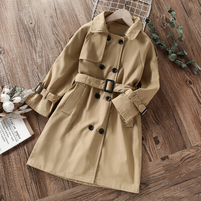 Bebeluş Copii Jachetă pentru Fete Paltoane Volane Primăvară Toamnă Haine Copii Adolescenţi Costume de protecţie împotriva vântului Trenci 8 10 11 12 ani