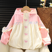 Детско дантелено яке за момичета Тренчкоти Пролет Есенни тоалети Детски връхни дрехи Дрехи за тийнейджъри Костюми 6 8 10 12 години