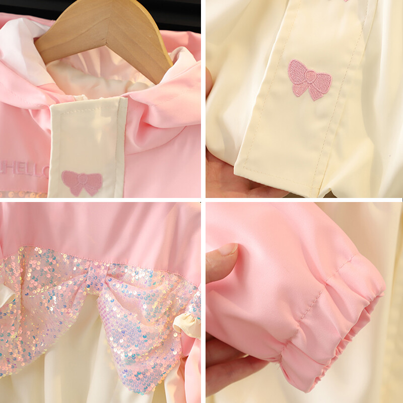 Детско дантелено яке за момичета Тренчкоти Пролет Есенни тоалети Детски връхни дрехи Дрехи за тийнейджъри Костюми 6 8 10 12 години