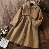 Παιδικά Μακριά Μπουφάν για κορίτσια Καμπαρντίνες Preppy Ανοιξιάτικα Φθινοπωρινά ρούχα Παιδικά Ενδύματα για Εφήβους Κοστούμια 6 8 10 11 12 ετών