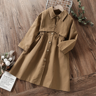 Παιδικά Μακριά Μπουφάν για κορίτσια Καμπαρντίνες Preppy Ανοιξιάτικα Φθινοπωρινά ρούχα Παιδικά Ενδύματα για Εφήβους Κοστούμια 6 8 10 11 12 ετών