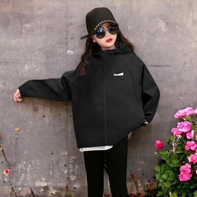 Beebi jakk tüdrukutele Mantlid Lasteriided Teismelistele Ruuduline Tuuletõkkekostüümid Koolitrenn 6 8 9 10 12 13 aastat