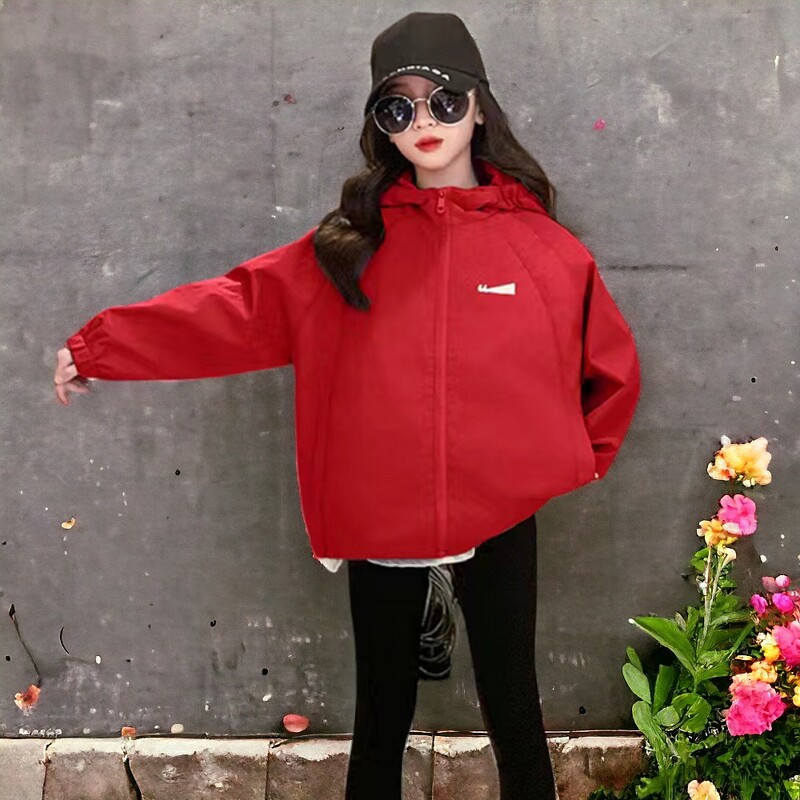 Beebi jakk tüdrukutele Mantlid Lasteriided Teismelistele Ruuduline Tuuletõkkekostüümid Koolitrenn 6 8 9 10 12 13 aastat