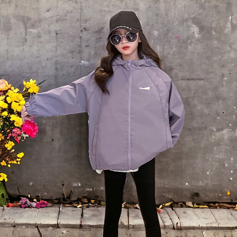 Beebi jakk tüdrukutele Mantlid Lasteriided Teismelistele Ruuduline Tuuletõkkekostüümid Koolitrenn 6 8 9 10 12 13 aastat