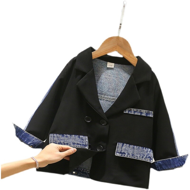 Sacouri copii Jachete pentru fete Trenciuri Primavara Toamna Tinute din denim Haine pentru copii pentru Adolescenti Costume 4 6 8 10 12 ani