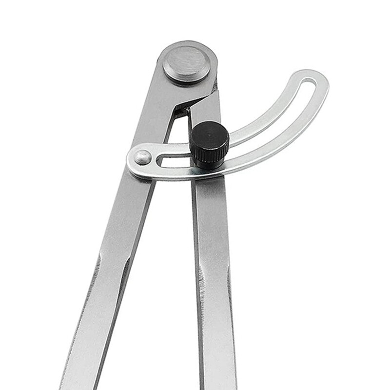 8 collu kompass, 200 mm precīzs spārnu dalītājs, rakstīšanas rīks ar zīmuļa turētāju ģeometrijai, kokam, metālam un ādai