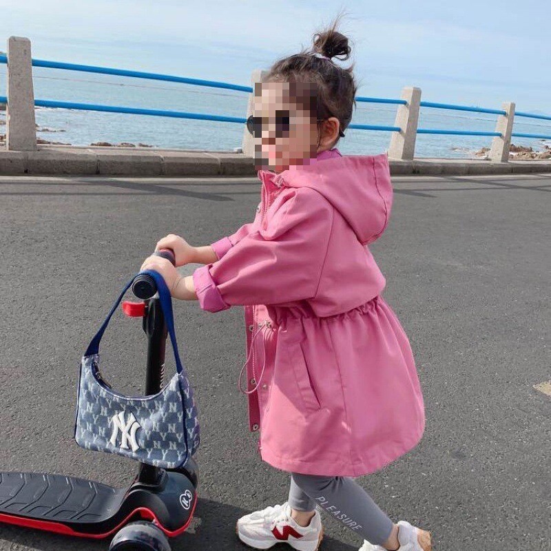 Trench fete primăvară toamnă noua haină coreeană de vânt pentru copii Îmbrăcăminte pentru copii îmbrăcăminte exterioară Soild modă atrăgătoare bumbac